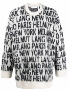 Helmut Lang pull à logo imprimé - Tons neutres