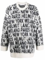 Helmut Lang pull à logo imprimé - Tons neutres