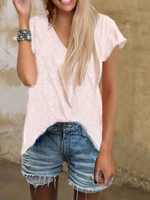 Cotton Short Sleeve Casual T-shirt - thumbnail