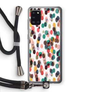 Tropical Dots: Samsung Galaxy A31 Transparant Hoesje met koord
