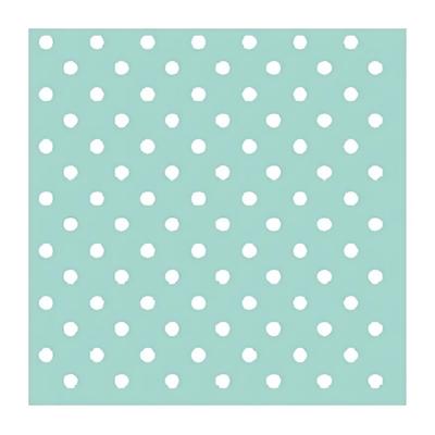 Ambiente Servetten - 20x stuks - met stippen - groen - blauw - 33 x 33 cm
