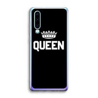 Queen zwart: Huawei P30 Transparant Hoesje