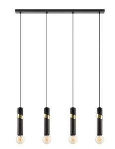Stars of Light Strakke 4- lichts pendelCedral zwart met goud - 39936