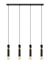 Stars of Light Strakke 4- lichts pendelCedral zwart met goud - 39936
