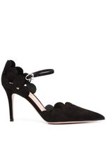 Gianvito Rossi escarpins Ariana D'Orsay 85 mm en daim - Noir