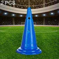 2 stuks multifunctioneel opleiding geperforeerde wegversperring ronde onderkant teken Barrel(Blue)