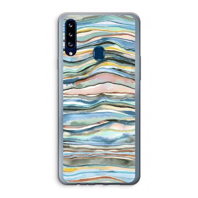 Watercolor Agate: Samsung Galaxy A20s Transparant Hoesje