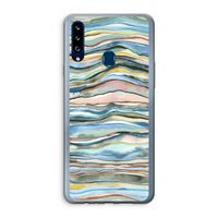 Watercolor Agate: Samsung Galaxy A20s Transparant Hoesje