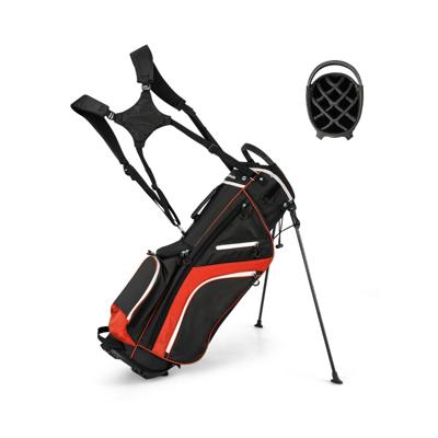 Golfbag met 14-voudige Clubindeling & 6 Zakken & Koelbox & Regenhoes Rood