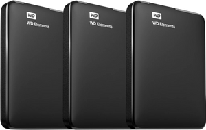 WD Elements Portable 1TB 3-Pack