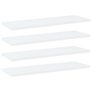 vidaXL Wandschappen 4 st 60x20x1,5 cm bewerkt hout wit