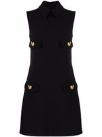Moschino robe sans manches à boutons décoratifs - Noir