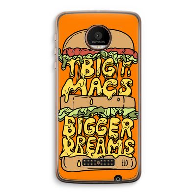 Big Macs Bigger Dreams: Motorola Moto Z Force Transparant Hoesje