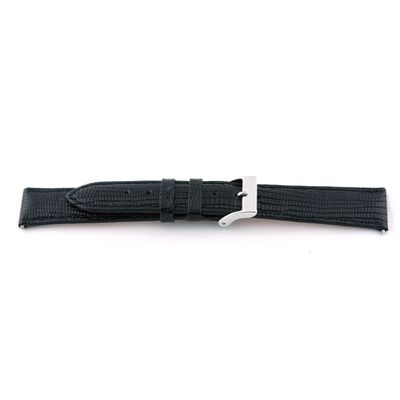 Horlogeband Universeel F160 Leder Zwart 18mm