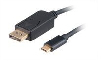 Akasa AK-CBCA11-18BK video kabel adapter 1,8 m DisplayPort USB Type-C Zwart - thumbnail