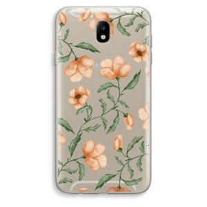 Peachy flowers: Samsung Galaxy J7 (2017) Transparant Hoesje