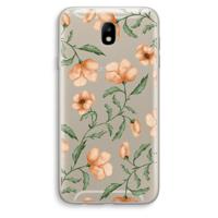 Peachy flowers: Samsung Galaxy J7 (2017) Transparant Hoesje - thumbnail