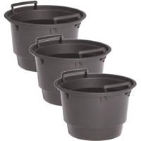 Kunststof binnenpot - 3x - 8 liter - 27,5 x 17 cm - inzetbak voor bloempotten/plantenpotten