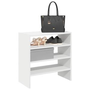 VidaXL Schoenenrekken 2 st stapelbaar 60x30x30,5 cm wit