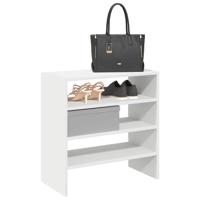 VidaXL Schoenenrekken 2 st stapelbaar 60x30x30,5 cm wit