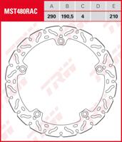 TRW Remschijf, remschijven voor de moto, MST480RAC