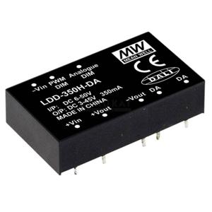 Mean Well LDD-350H-WDA LED-driver Constante stroomsterkte 350 mA 3 - 45 V/DC Dimbaar, Dali, Overbelastingsbescherming, Overspanning 1 stuk(s)