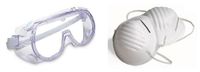 Set van twee veiligheidsbrillen en tien stofmaskers voor de klusser - thumbnail