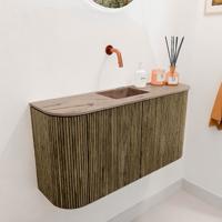 Toiletmeubel Mondiaz Joya Dlux | 83.2 cm | Meubelkleur Dusk | Faye wastafel Arena Wasbak Midden | Zonder kraangat(en) Toiletmeubel Mondiaz Joya Dlux | 83.2 cm | Meubelkleur Dusk | Faye wastafel Arena Wasbak Midden | Zonder kraangat(en)