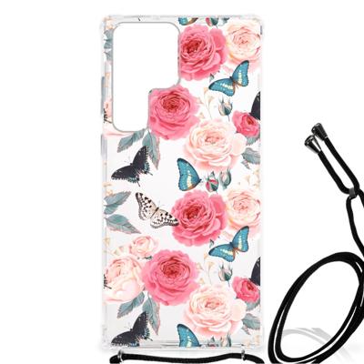 Samsung Galaxy S23 Ultra Case Butterfly Roses Samsung Galaxy S23 Ultra Case Butterfly Roses