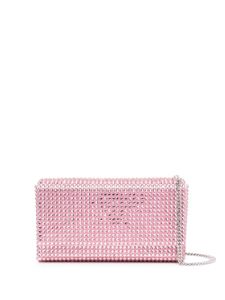 Amina Muaddi mini pochette Paloma à ornements en cristal - Rose