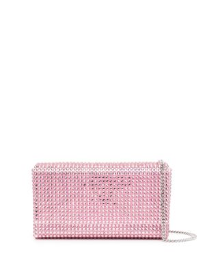 Amina Muaddi pochette Superamina Paloma à ornements en cristal - Rose