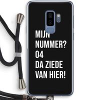 Da ziede van hier - Zwart: Samsung Galaxy S9 Plus Transparant Hoesje met koord