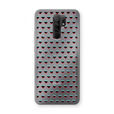 Hartjes: Xiaomi Redmi 9 Transparant Hoesje