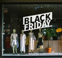 Gepersonaliseerd black friday sticker etalage