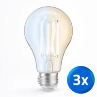 Slimme filament lamp - dual white 7w e27 fitting - a60 model colored - voordeelset van 3