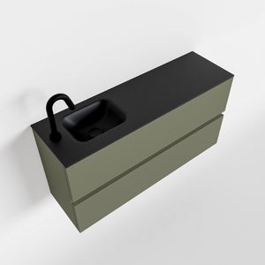 Toiletmeubel Mondiaz Ada | 100 cm | Meubelkleur Army | Lex wastafel Urban Links | 1 kraangat