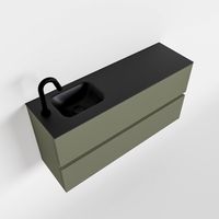 Toiletmeubel Mondiaz Ada | 100 cm | Meubelkleur Army | Lex wastafel Urban Links | 1 kraangat