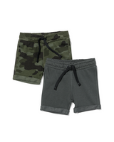 HEMA Kinder Sweatshorts - 2 Stuks Groen (groen) - thumbnail