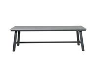 Brisbane tafel 250x100 carbon black/ grey polywood - Garden Impressions
