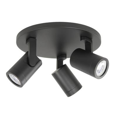 Highlight OpbouwspotHalo Spot zwart 3-lichts rond - S7147.01