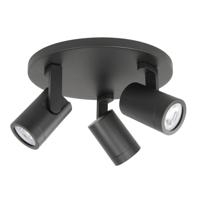 Highlight OpbouwspotHalo Spot zwart 3-lichts rond - S7147.01