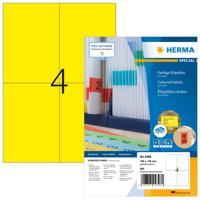 Herma 4396 Universele etiketten 105 x 148 mm Papier Geel 400 stuk(s) Permanent hechtend Inkjet, Laser (zwart/wit), Laser (kleur), Kopiëren (zwart/wit), - thumbnail