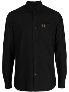 Fred Perry chemise à broderies - Noir