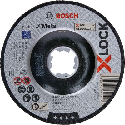 Bosch Doorslijpschijf X-LOCK Expert voor metaal 125mm gebogen
