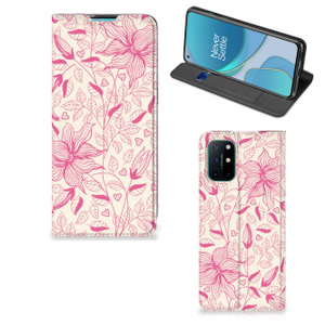 OnePlus 8T Smart Cover Pink Flowers