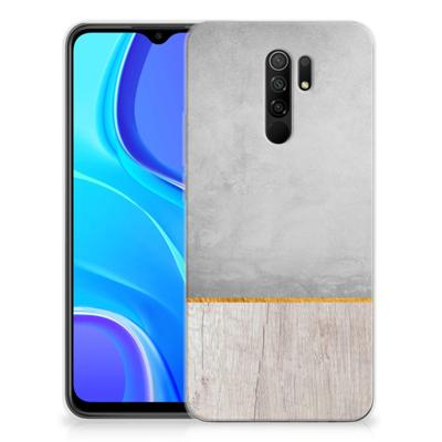 Xiaomi Redmi 9 | Bumper Hoesje | Wood Concrete