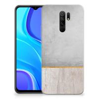 Xiaomi Redmi 9 | Bumper Hoesje | Wood Concrete