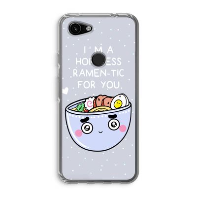 I'm A Hopeless Ramen-Tic For You: Google Pixel 3a Transparant Hoesje