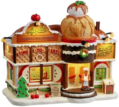 Lemax apple dumpling diner verlicht kersthuisje Sugar &apos;N&apos; Spice 2025