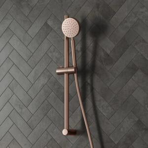 Glijstang set SaniClear Copper | 60 cm | Incl.Handdouche en Doucheslang | Geborsteld koper